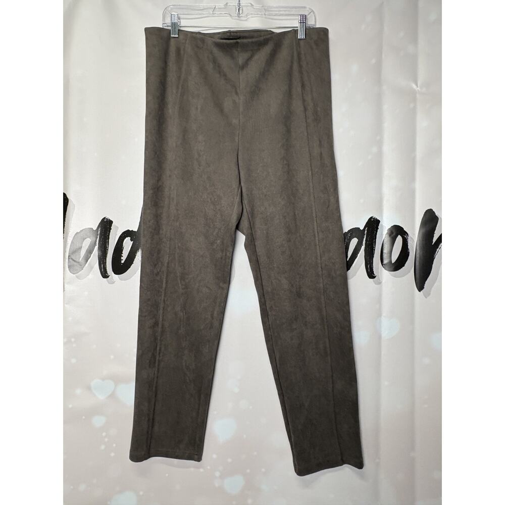 y2K Premise Studio Faux Suede Leggings Stretch Brown Comfort Classic Fall 1XL